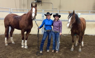 From left to right.   Unleashed Ta Speed, Marci Laye, Kandi Horn and Unleash Bently.  1st and 2nd in the Short Go. 